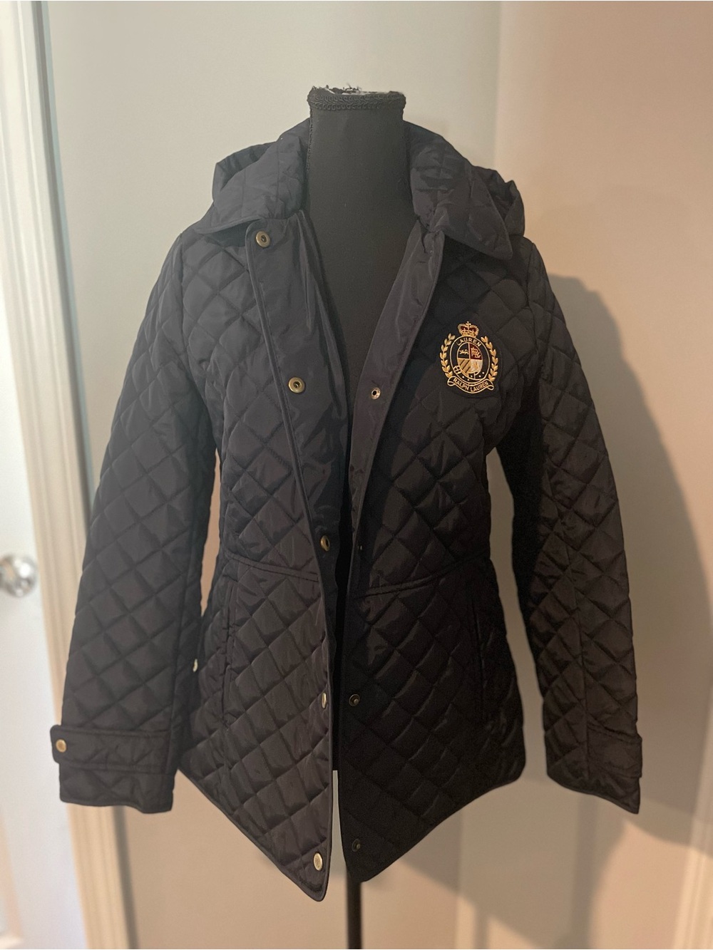 Lauren Ralph Lauren Navy Quilted Crest Puffer Jacket